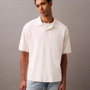Drop Needle Ribbed Polo Shirt