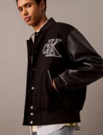 Varsity Monogram Logo Bomber Jacket