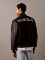 Varsity Monogram Logo Bomber Jacket