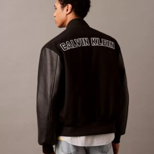 Varsity Monogram Logo Bomber Jacket