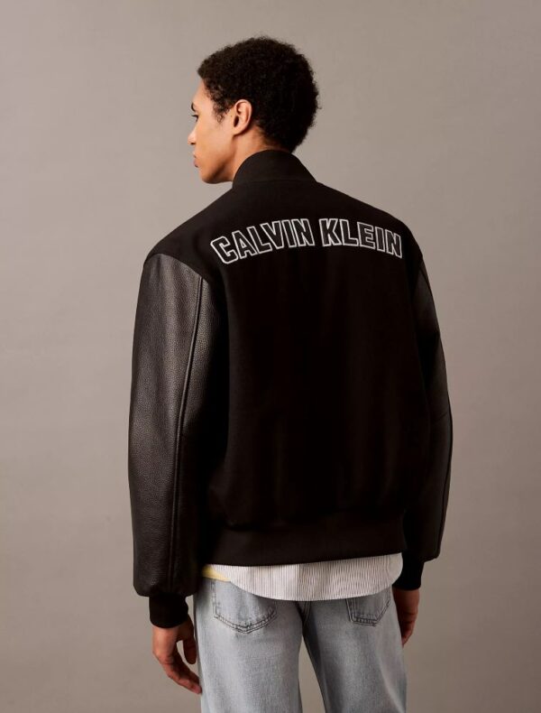 Varsity Monogram Logo Bomber Jacket