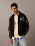 Varsity Monogram Logo Bomber Jacket