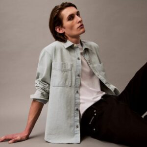 Relaxed Denim Button-Down Shirt