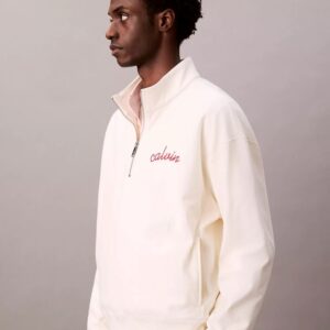 Embroidered Logo French Terry Quarter Zip Sweatshirt