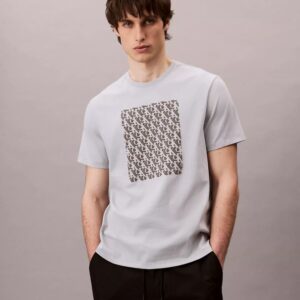 Monogram Logo Textured Graphic Classic T-Shirt