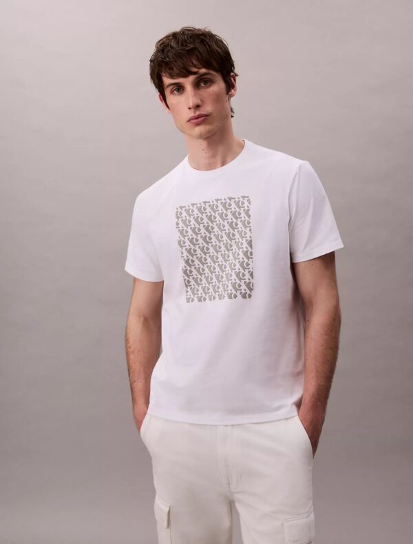 Monogram Logo Textured Graphic Classic T-Shirt
