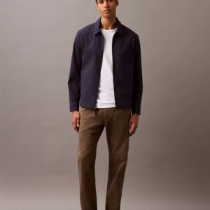 Cotton Blend Classic Zip Shirt Jacket
