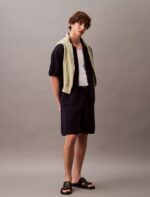 Jacquard Mesh Pull-On Sweater Shorts