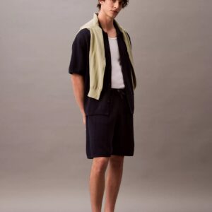 Jacquard Mesh Pull-On Sweater Shorts