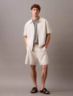 Jacquard Mesh Pull-On Sweater Shorts