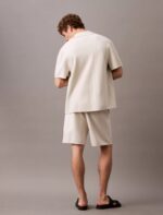 Jacquard Mesh Pull-On Sweater Shorts