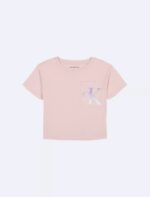 Girls Monogram Logo Pocket Boxy Tee