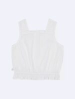 Girls Seersucker Button-Front Top
