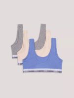 Girls Modern Cotton 3-Pack Cropped Bra