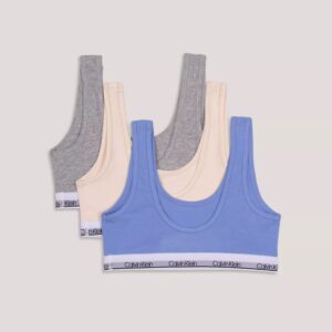 Girls Modern Cotton 3-Pack Cropped Bra