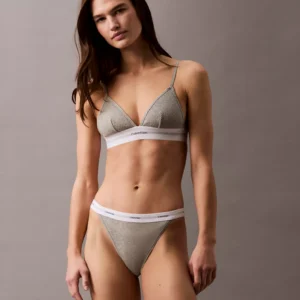 Cotton Modal Stretch Rib Unlined Triangle Bralette