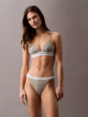 Cotton Modal Stretch Rib Unlined Triangle Bralette